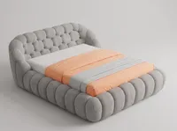 Bouclé Platform Bed — source photo 1 of 6