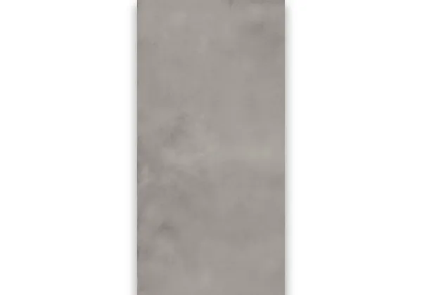 A large-format grey concrete-look porcelain floor tile