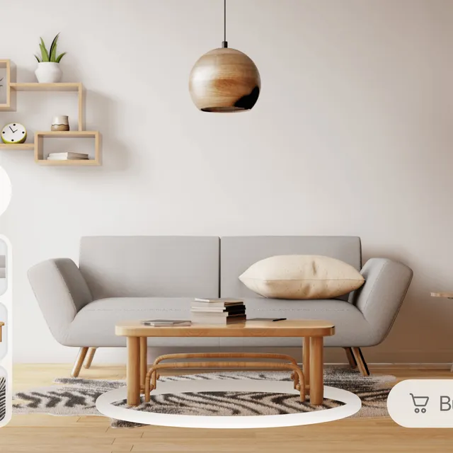 Multiple products placed together in one AR scene