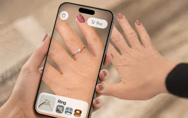 AI photo try-on placing eyewear on a customer photo