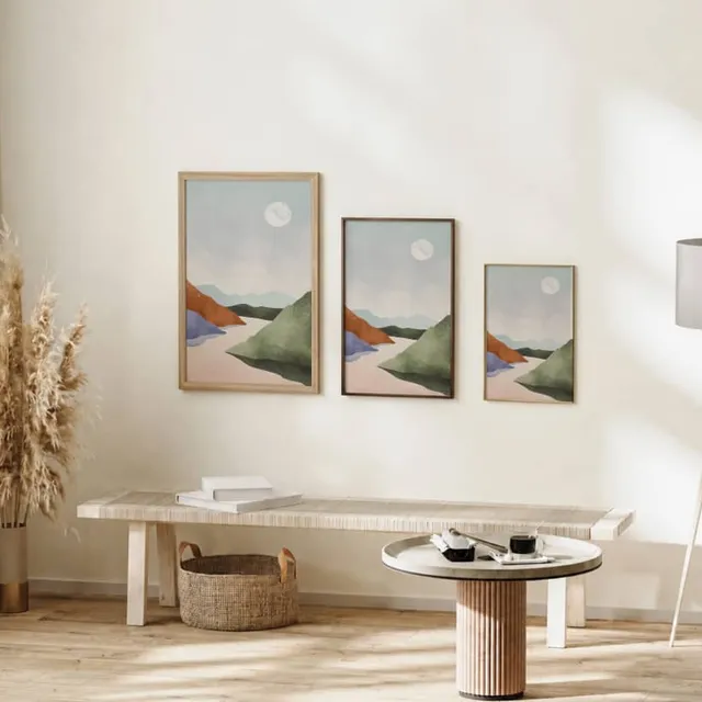 Switching frame colors and sizes live inside the AR preview