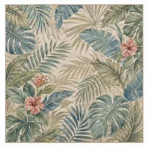 Square Rug with Tropical Print — opens the live widget