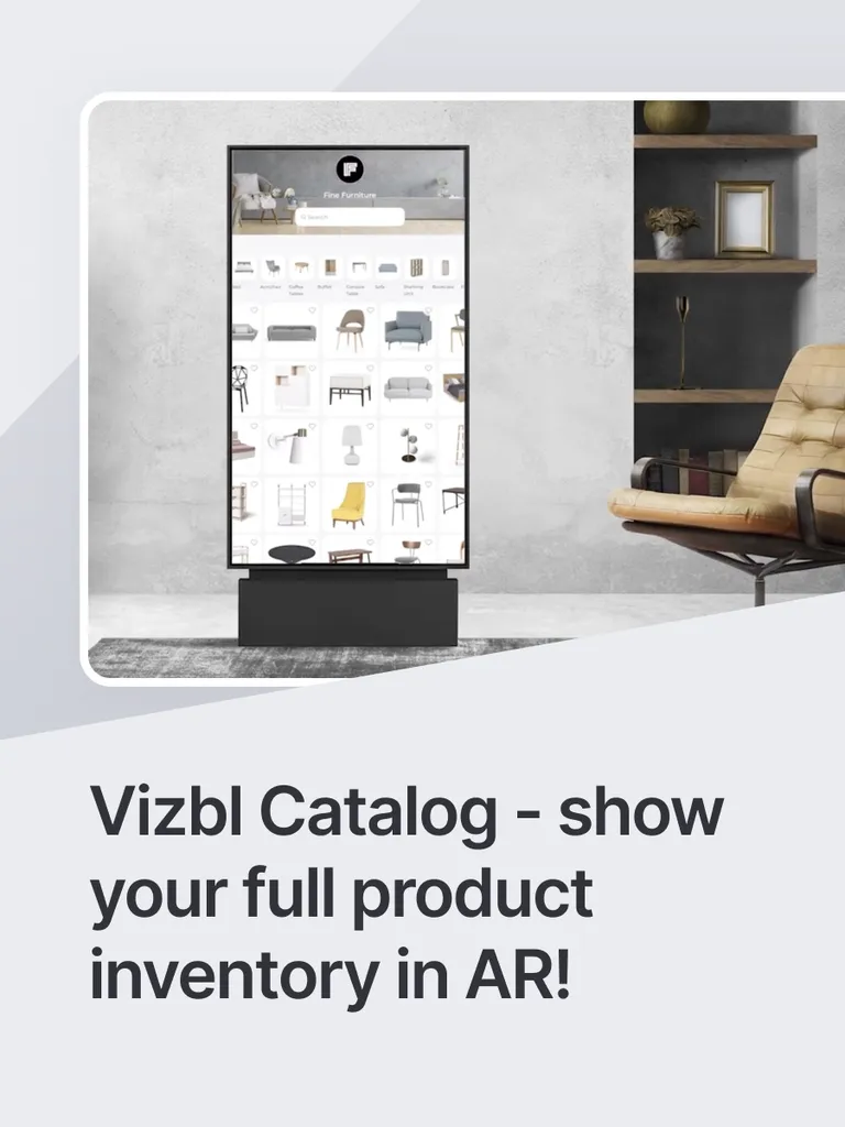 Vizbl catalog show your FULL product inventory in AR!