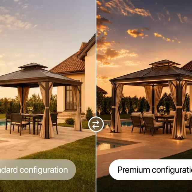 A premium product configuration shown in context through AR