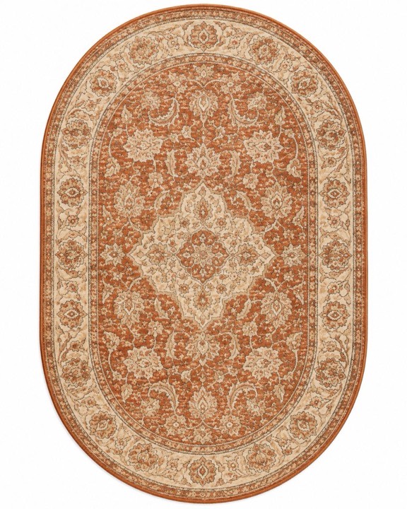 Oval rug with a medallion