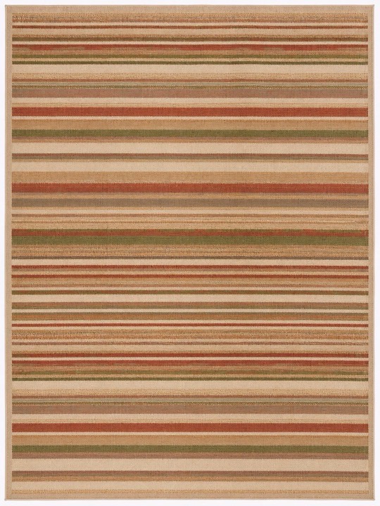 Striped rug, rectangular