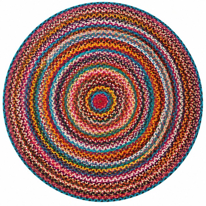 Round braided rug
